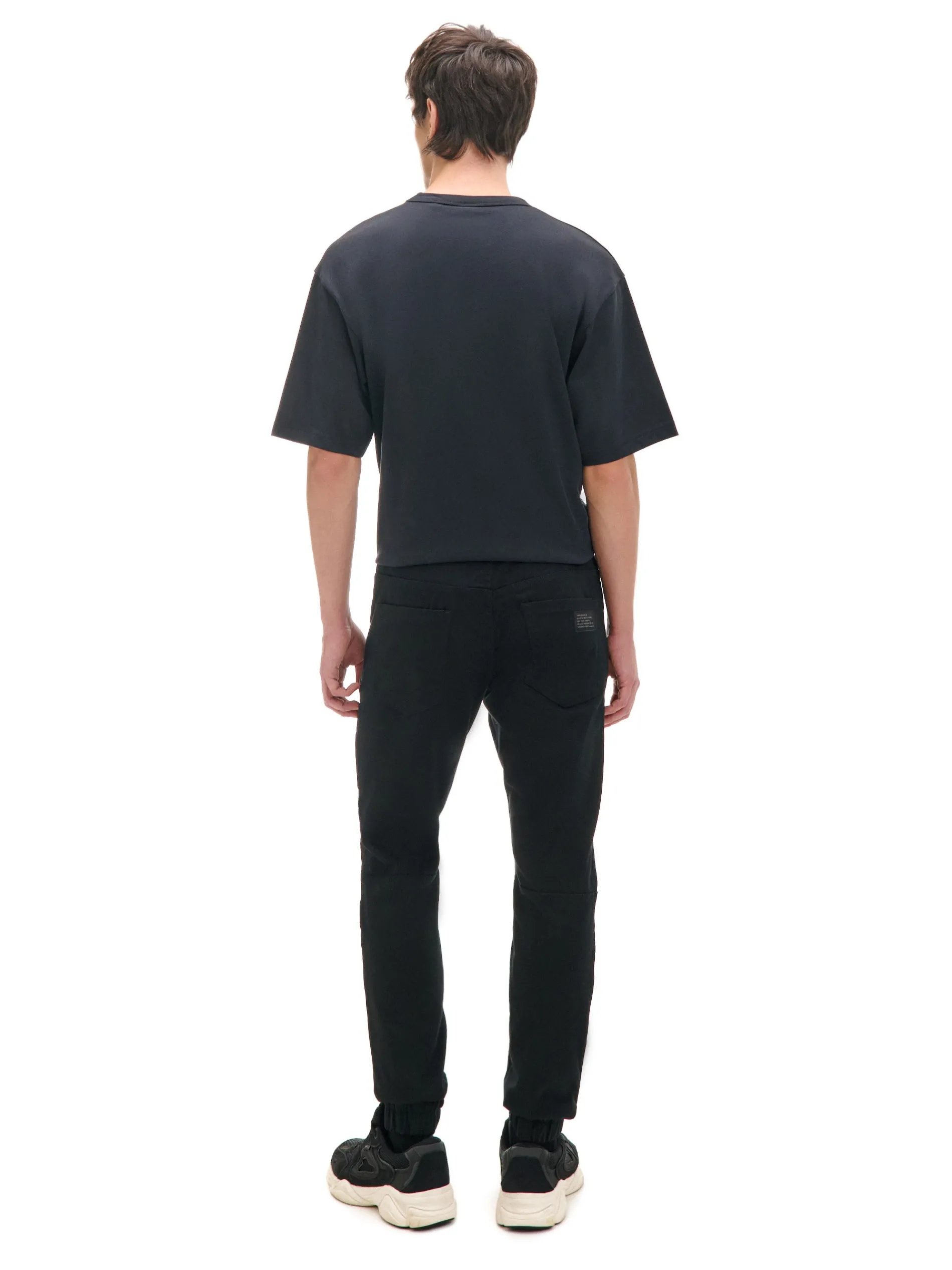 Cropp Spodnie*Czarne joggery z kieszeniami cargo