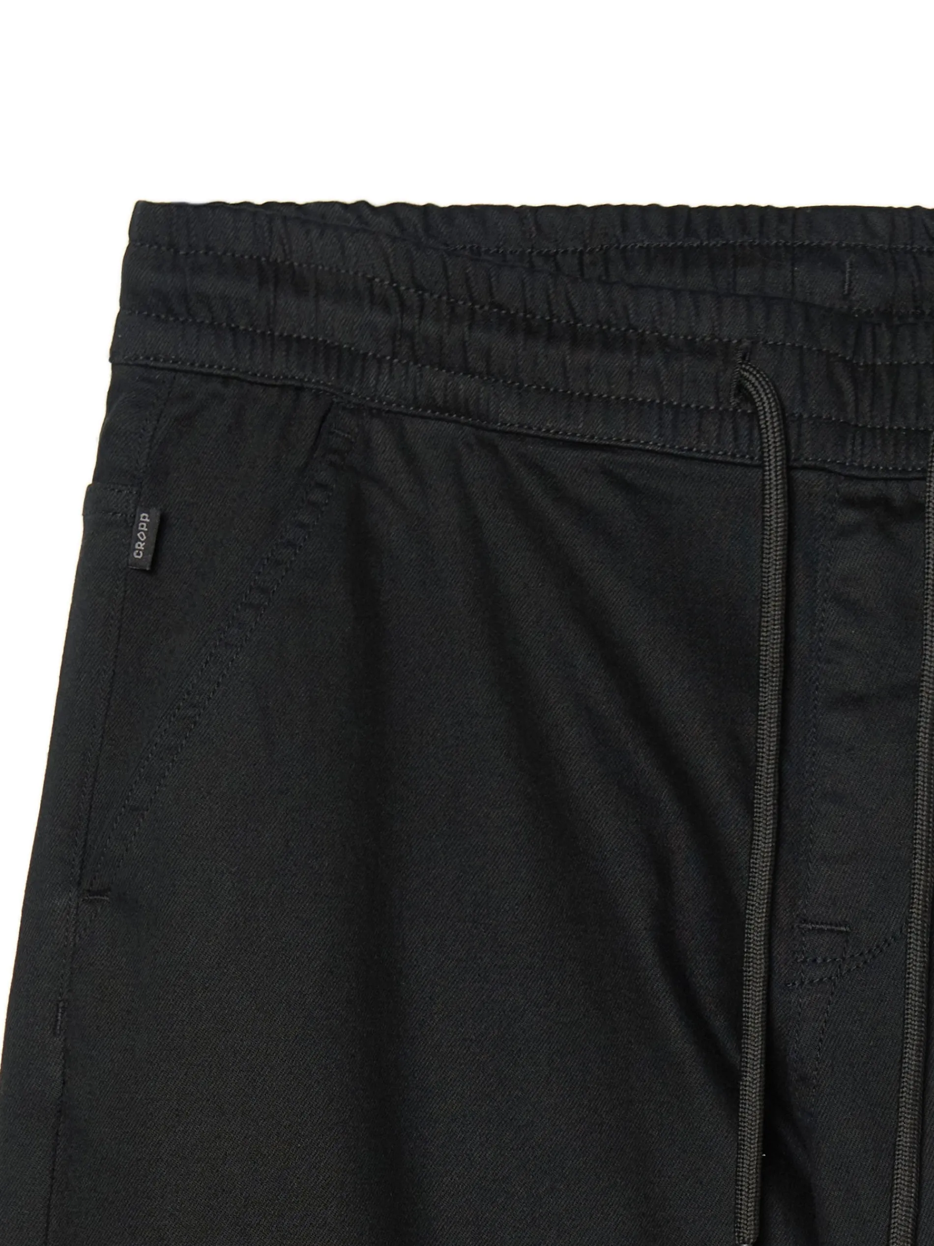 Cropp Spodnie*Czarne joggery z kieszeniami cargo