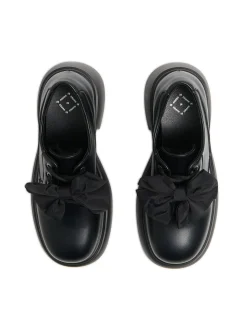 Cropp Półbuty*Czarne loafersy z kokardami