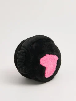 Cropp Czapki*Czarne ocieplane nauszniki z sercem