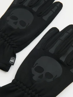 Cropp Rękawiczki*Czarne rękawiczki z czaszką