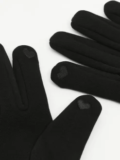 Cropp Rękawiczki*Czarne rękawiczki z haftem