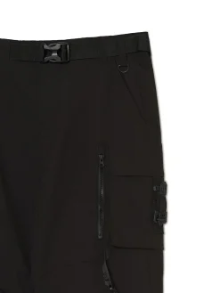 Cropp Spodnie*Czarne spodnie loose z paskiem