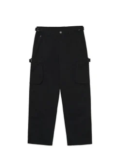 Cropp Spodnie*Czarne spodnie loose z regulacją