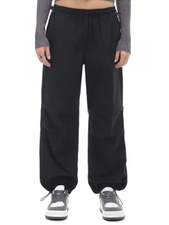 Cropp Spodnie*Czarne spodnie parachute