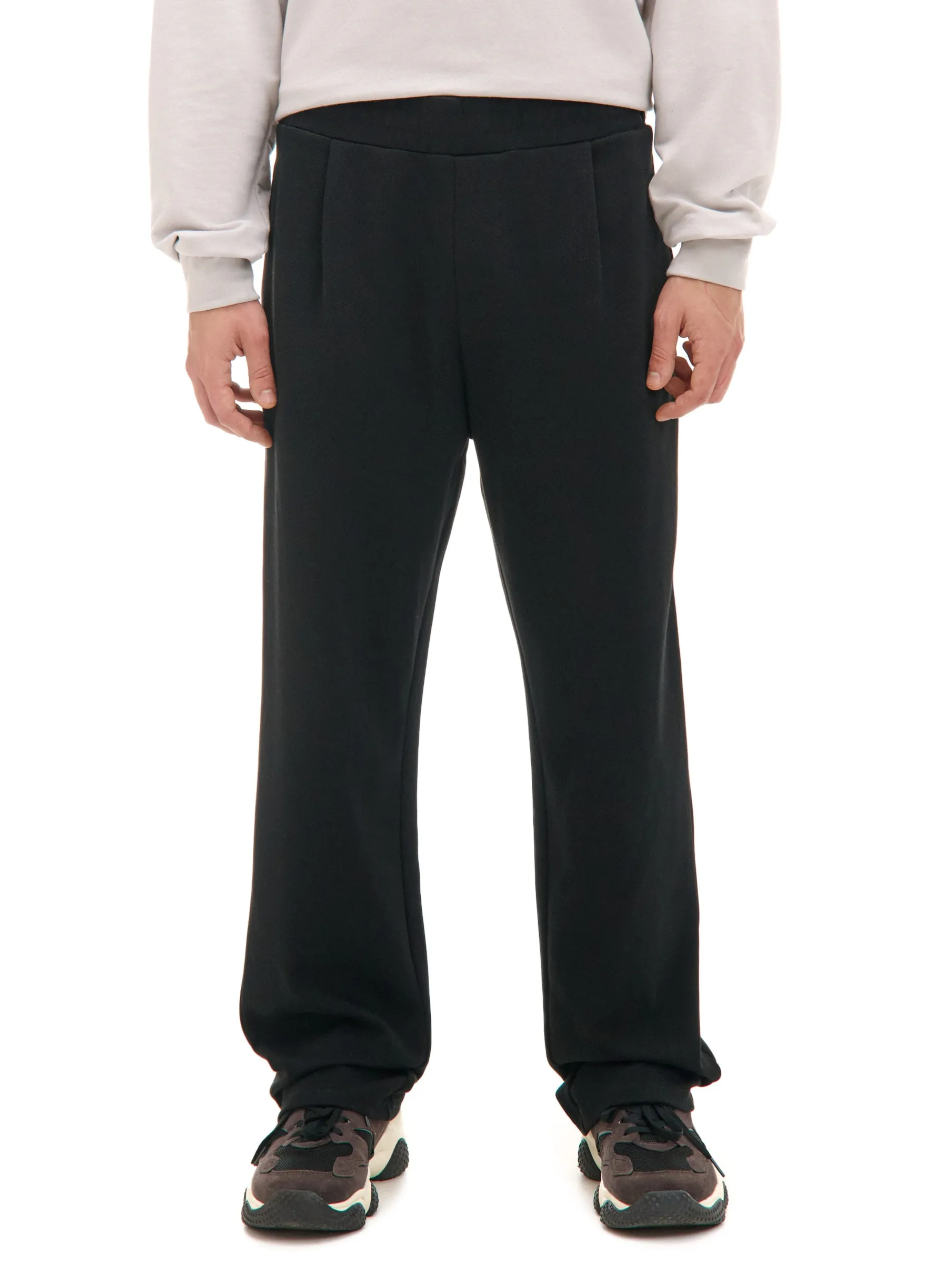 Cropp Spodnie*Czarne spodnie z dżerseju