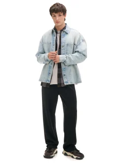 Cropp Spodnie*Czarne spodnie z dżerseju