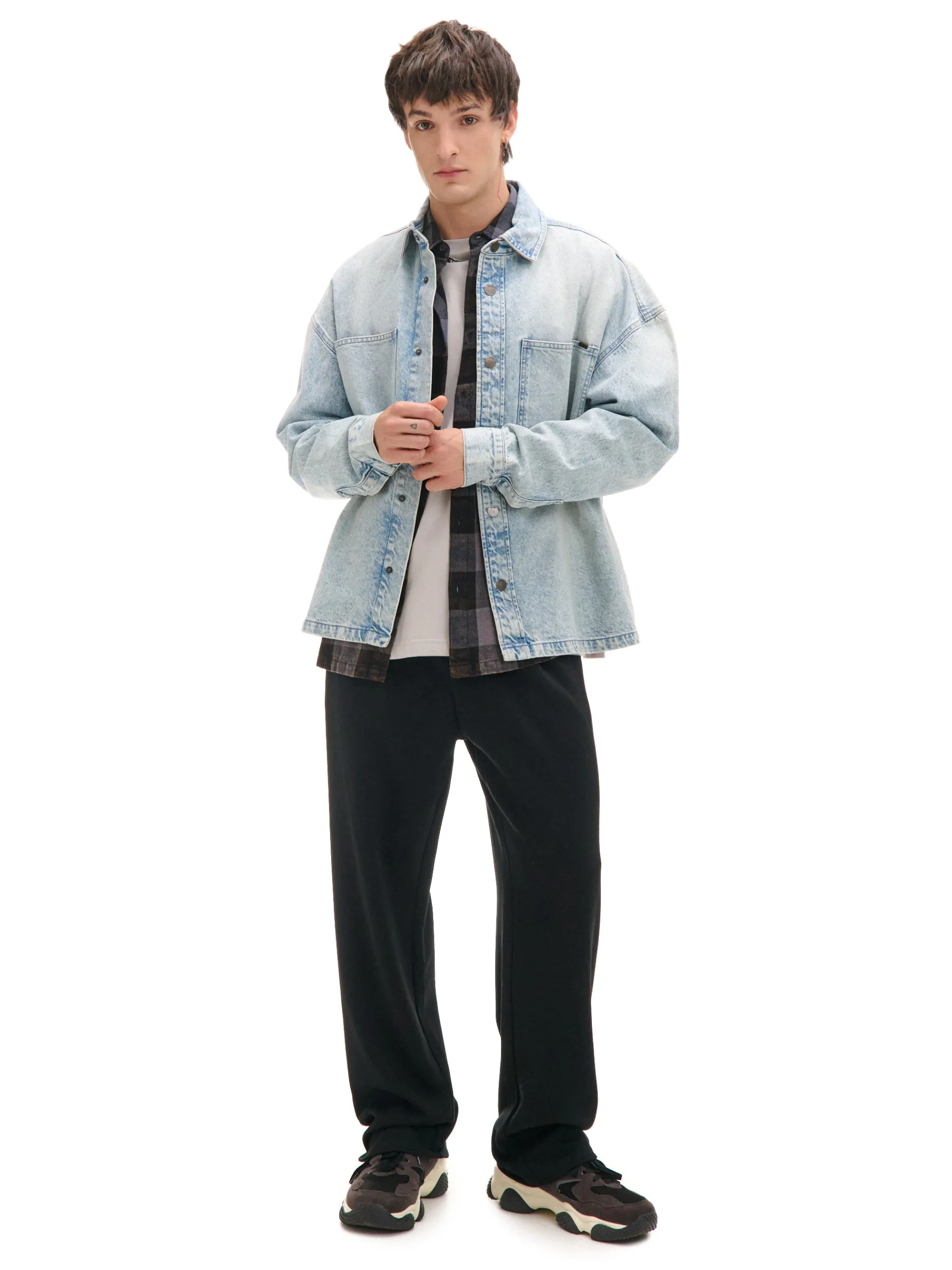 Cropp Spodnie*Czarne spodnie z dżerseju