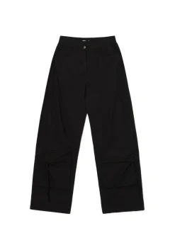 Cropp Spodnie*Czarne spodnie z kieszeniami cargo