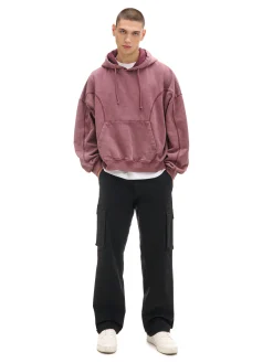 Cropp Spodnie*Czarne spodnie z kieszeniami cargo