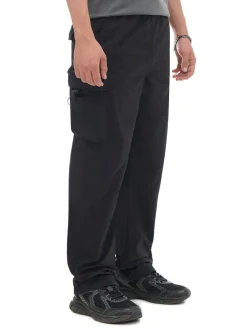 Cropp Spodnie*Czarne spodnie z regulacją