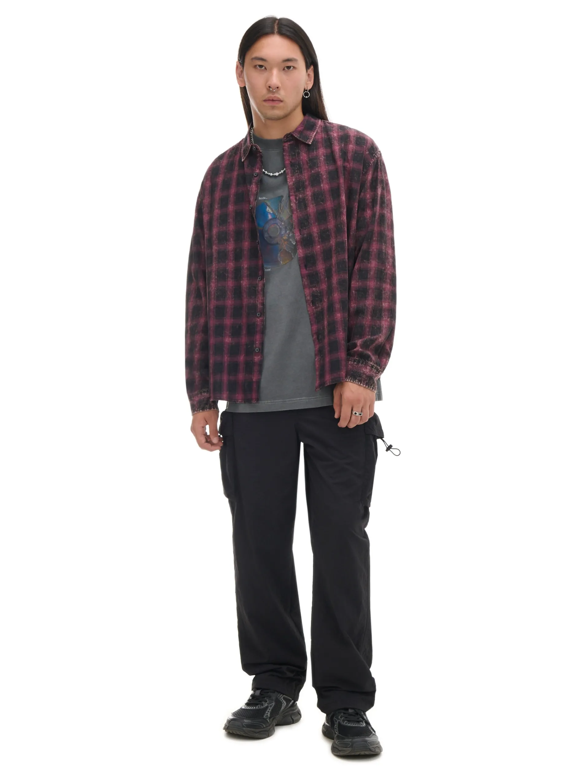 Cropp Spodnie*Czarne spodnie z regulacją