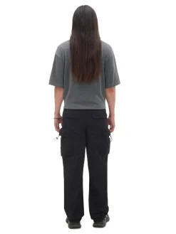 Cropp Spodnie*Czarne spodnie z regulacją