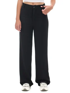 Cropp Spodnie*Czarne spodnie z wysokim stanem