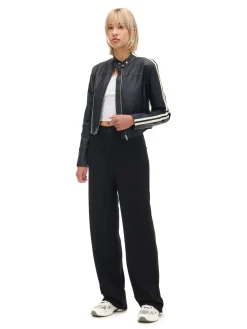 Cropp Spodnie*Czarne spodnie z wysokim stanem