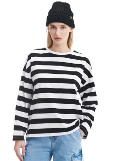 Cropp Unisex|Unisex*Czarno-biała bluzka w paski UNISEX