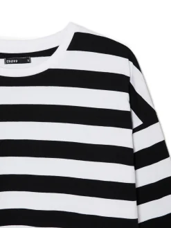 Cropp Unisex|Unisex*Czarno-biała bluzka w paski UNISEX