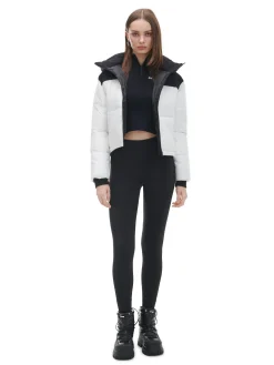 Cropp Kurtki, Płaszcze*Czarno-biała kurtka puffer z kapturem