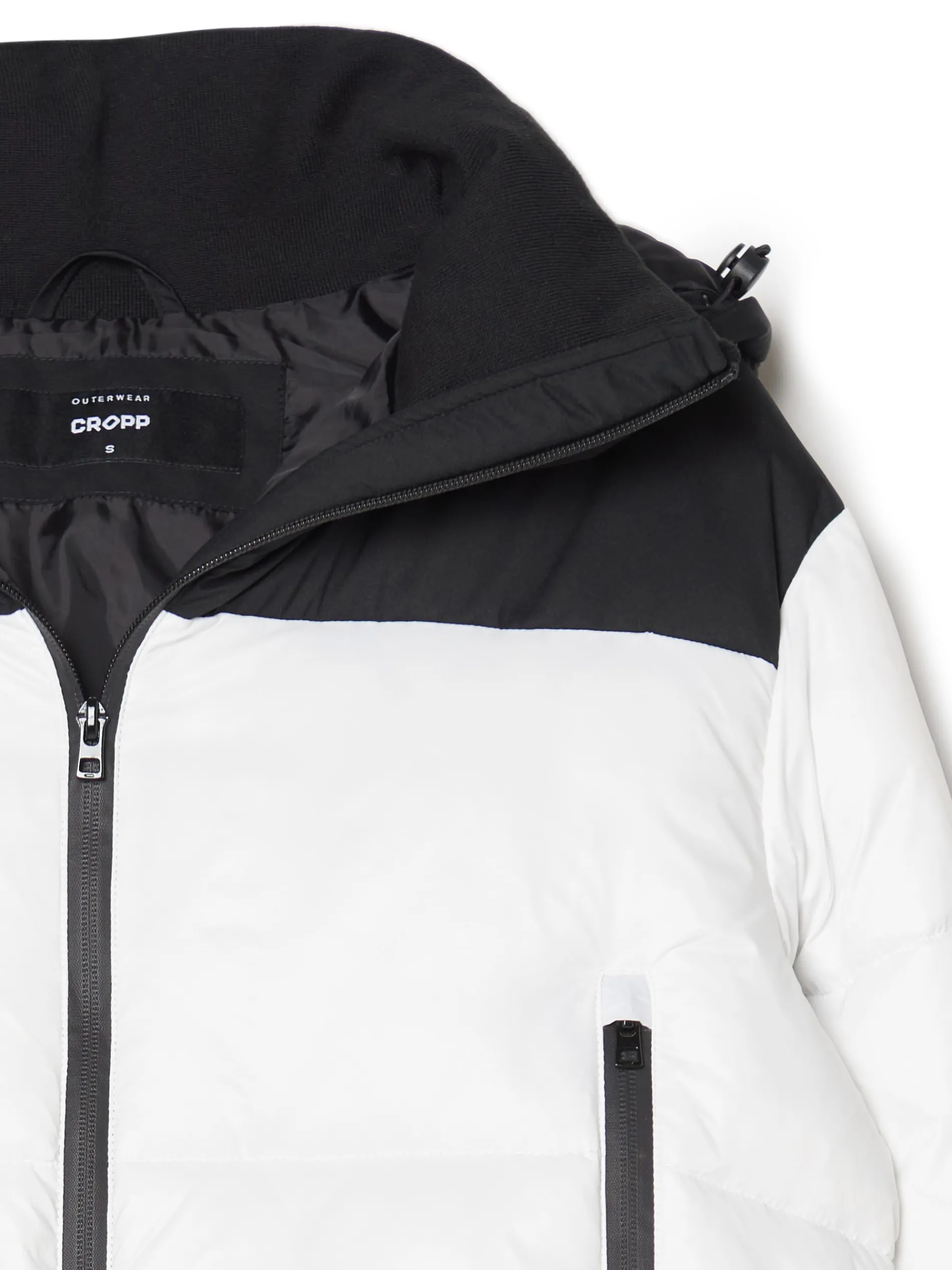 Cropp Kurtki, Płaszcze*Czarno-biała kurtka puffer z kapturem