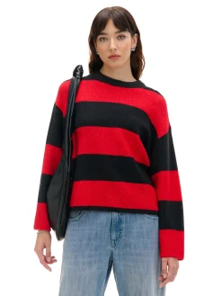 Cropp Swetry*Czarno- sweter w paski