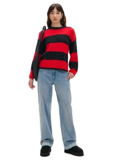 Cropp Swetry*Czarno- sweter w paski