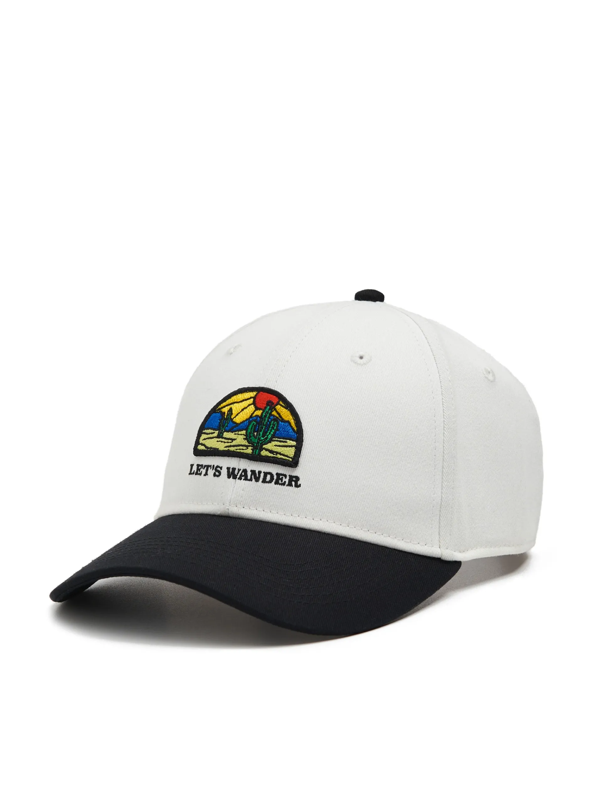 Cropp Czapki*Czarno-kremowa czapka z daszkiem