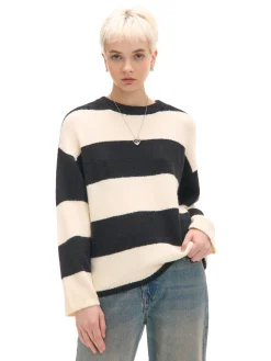 Cropp Swetry*Czarno- sweter w paski