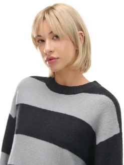 Cropp Swetry*Czarno-szary sweter w paski