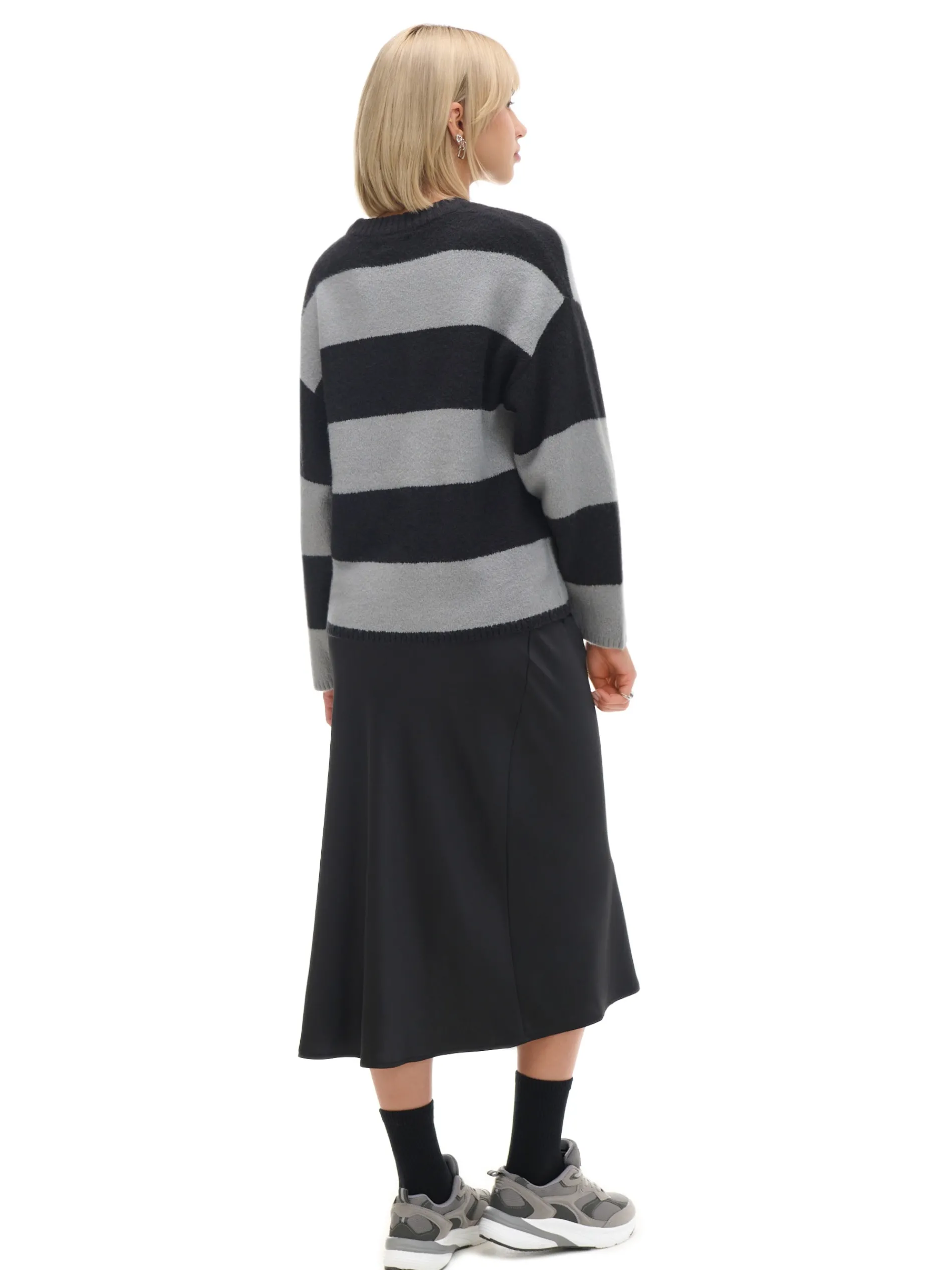 Cropp Swetry*Czarno-szary sweter w paski