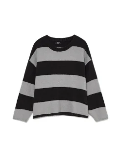 Cropp Swetry*Czarno-szary sweter w paski