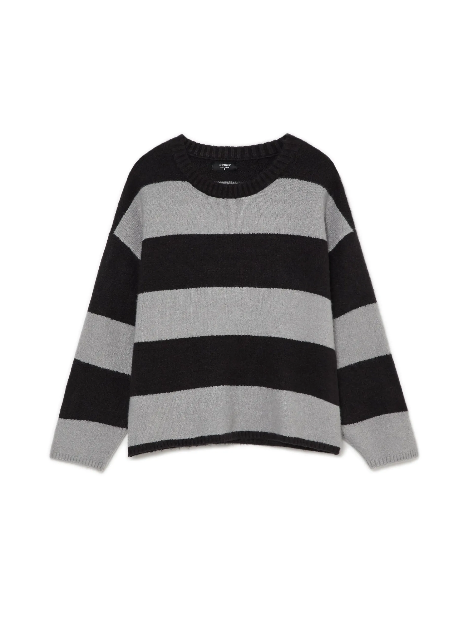 Cropp Swetry*Czarno-szary sweter w paski