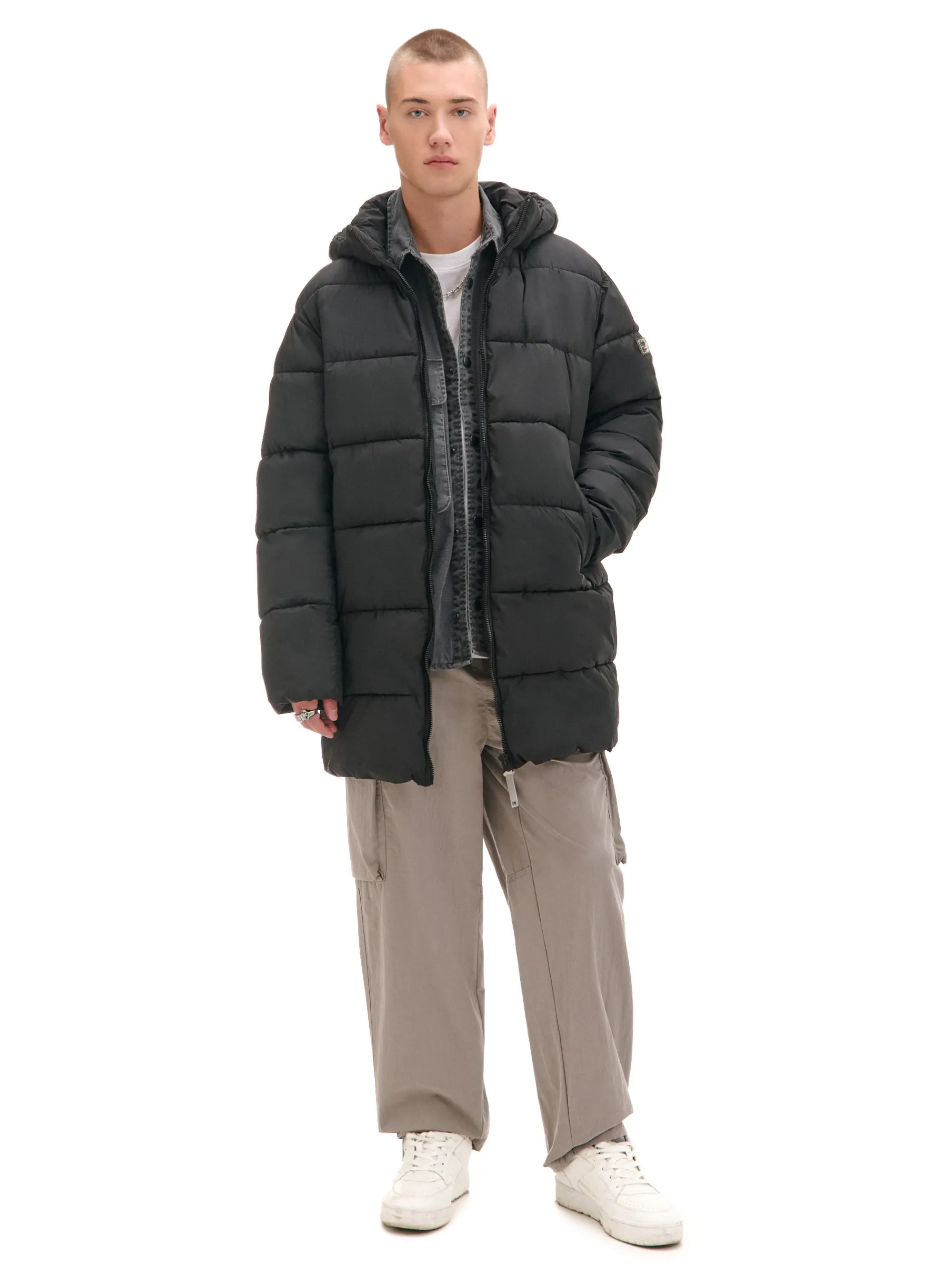 Cropp Kurtki Zimowe|Kurtki, Płaszcze*pikowany płaszcz z kapturem