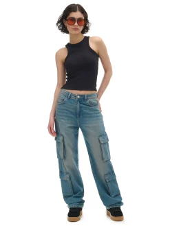 Cropp Koszulki, Topy*prążkowany top