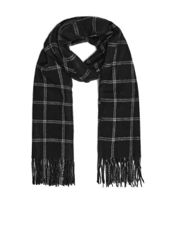 Cropp Szaliki*szalik w kratę z frędzlami