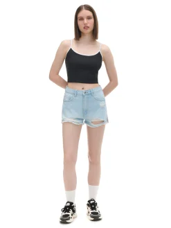 Cropp Sety*top z białymi ramiączkami