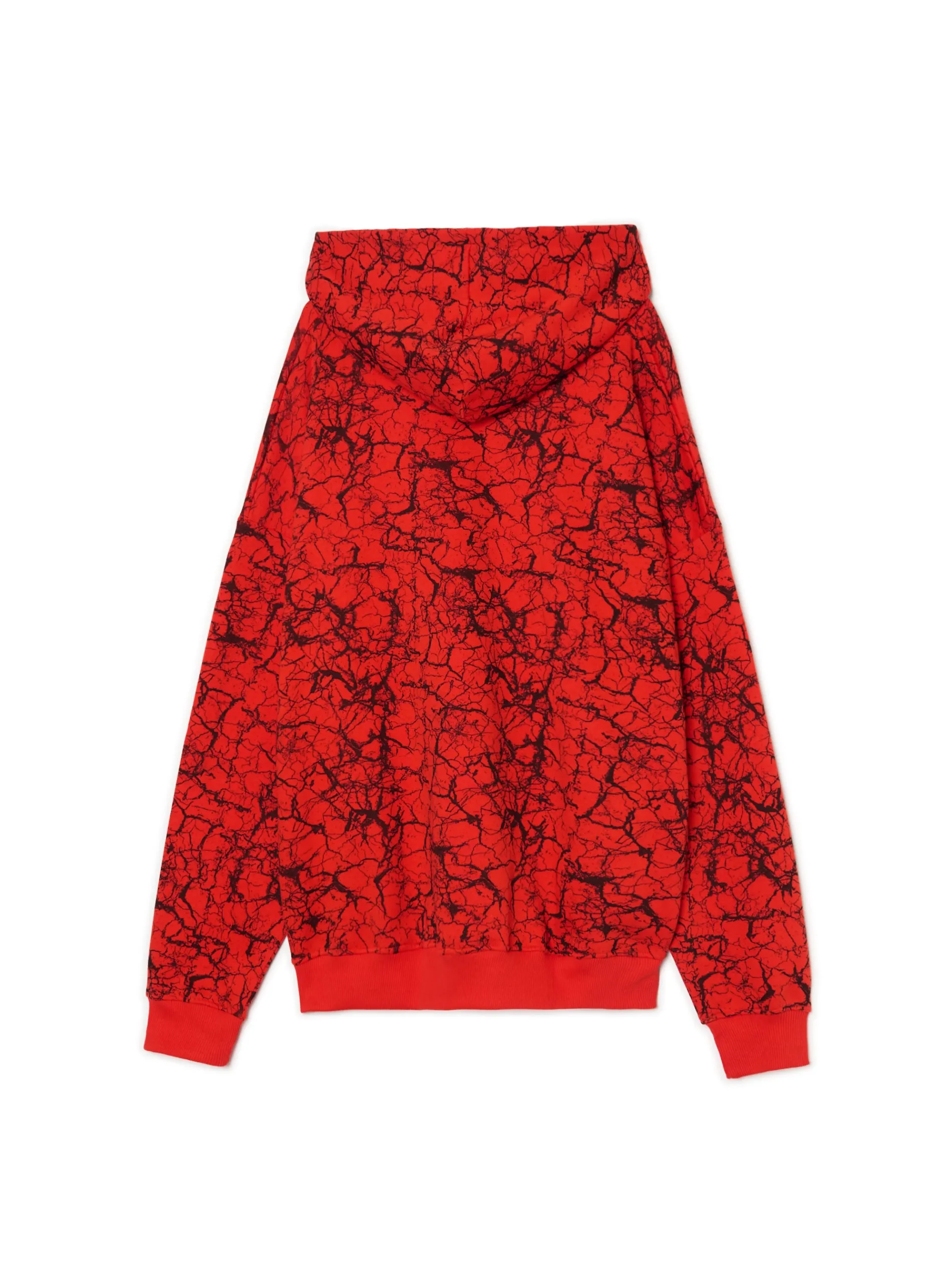 Cropp Bluzy*Czerwona bluza hoodie z nadrukiem all over