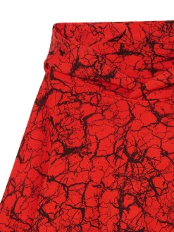 Cropp Bluzy*Czerwona bluza hoodie z nadrukiem all over