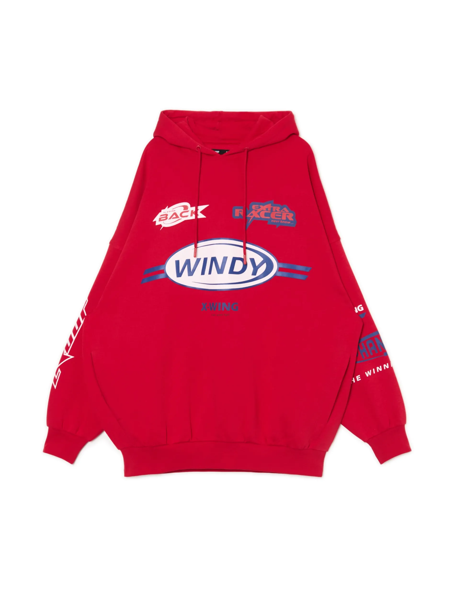 Cropp Unisex|Unisex*Czerwona bluza z motywem racingowym UNISEX