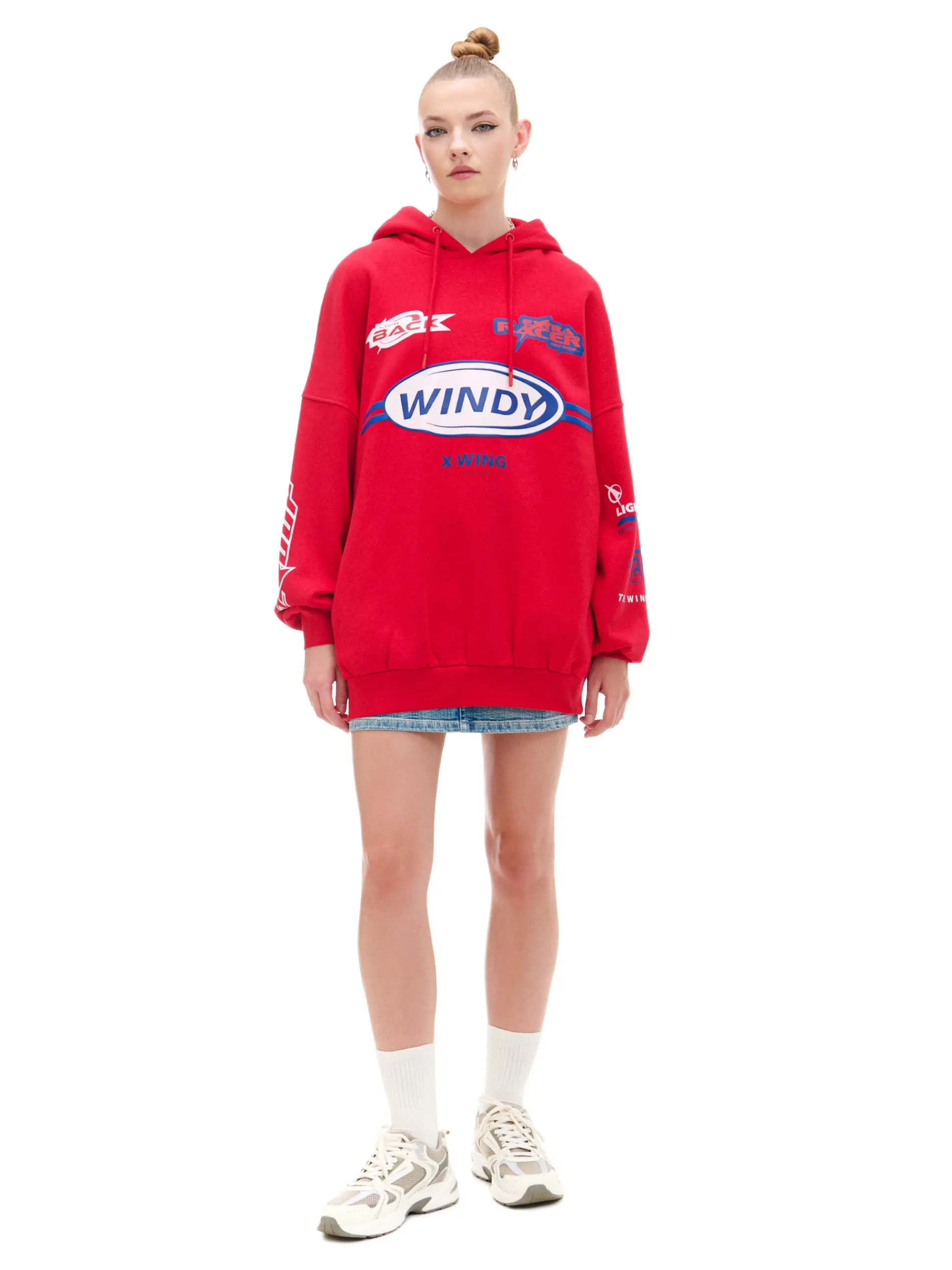 Cropp Unisex|Unisex*Czerwona bluza z motywem racingowym UNISEX