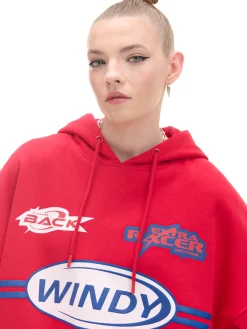 Cropp Unisex|Unisex*Czerwona bluza z motywem racingowym UNISEX