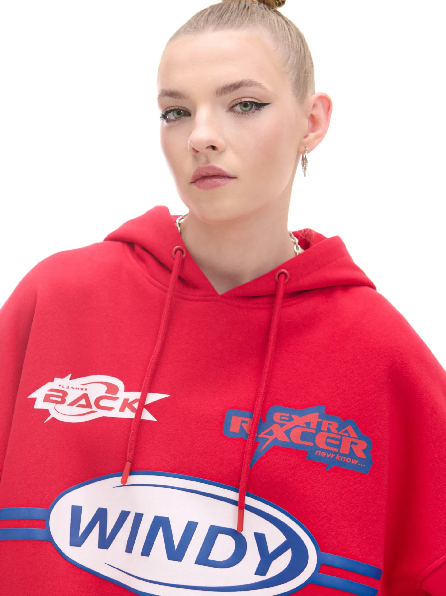 Cropp Unisex|Unisex*Czerwona bluza z motywem racingowym UNISEX