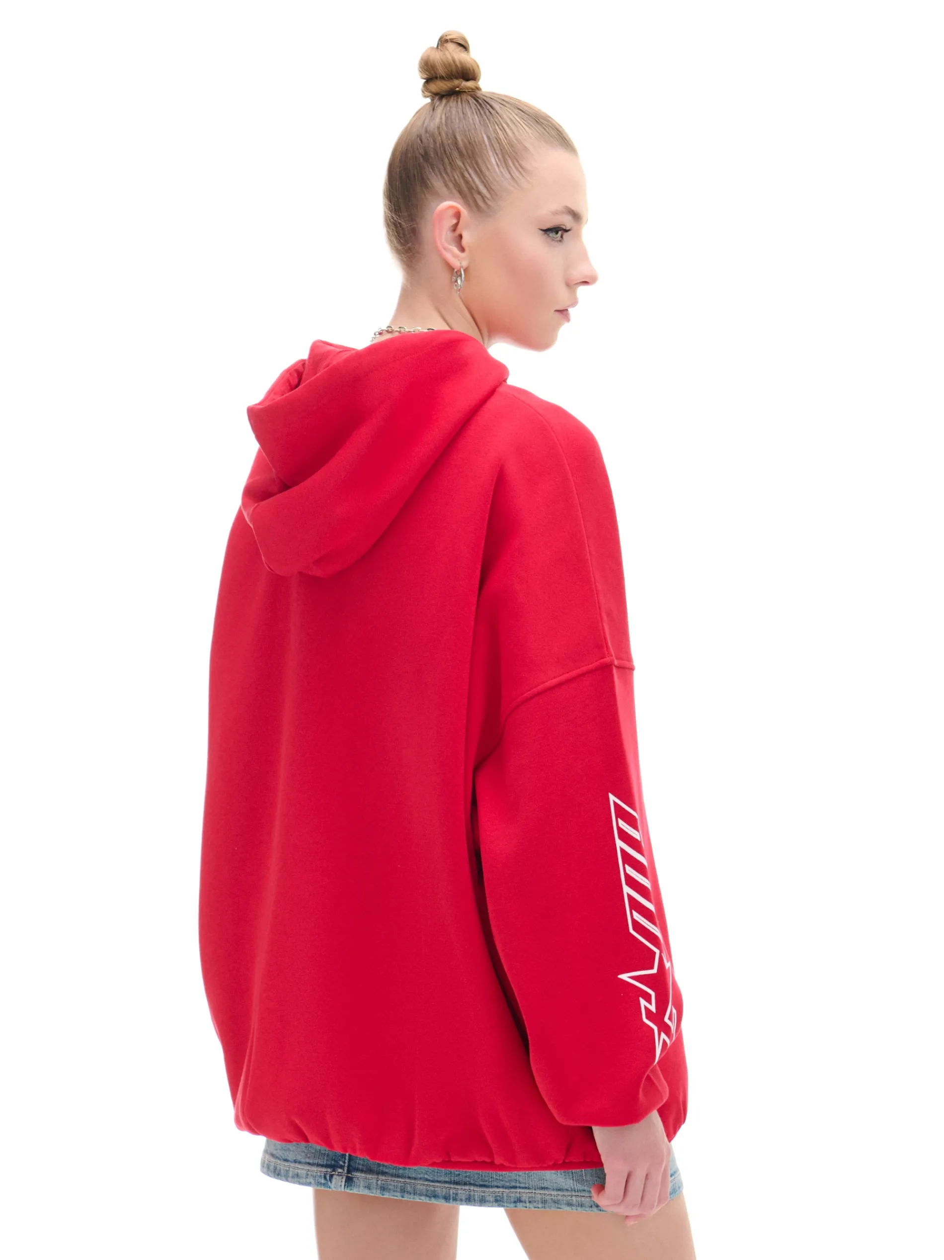 Cropp Unisex|Unisex*Czerwona bluza z motywem racingowym UNISEX