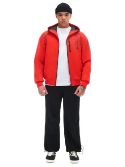 Cropp Kurtki, Płaszcze*Czerwona kurtka z kapturem