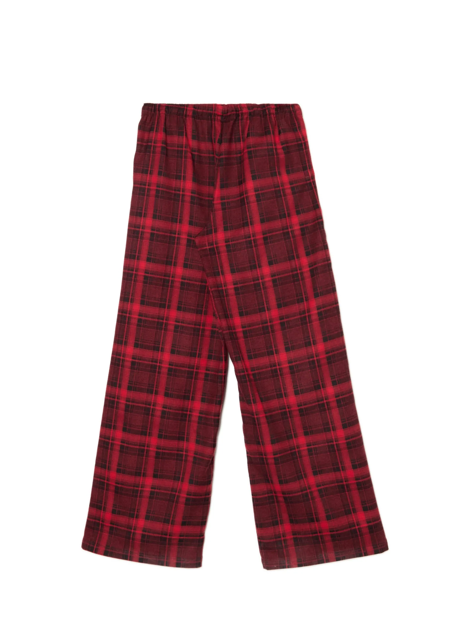 Cropp Spodnie*Czerwone spodnie baggy w kratę