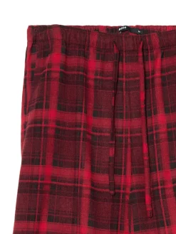 Cropp Spodnie*Czerwone spodnie baggy w kratę