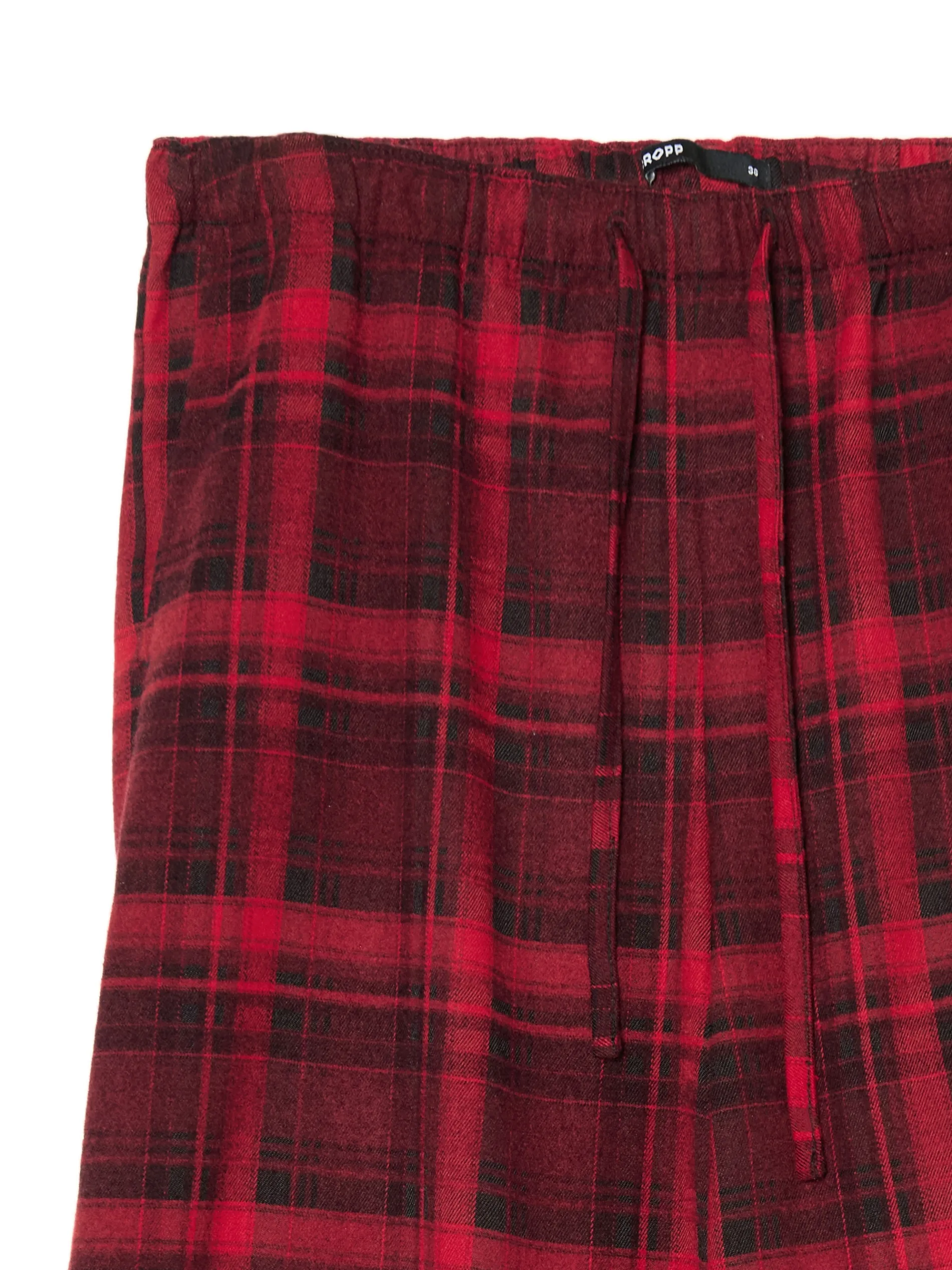 Cropp Spodnie*Czerwone spodnie baggy w kratę