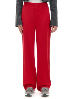 Cropp Spodnie*Czerwone spodnie z wysokim stanem