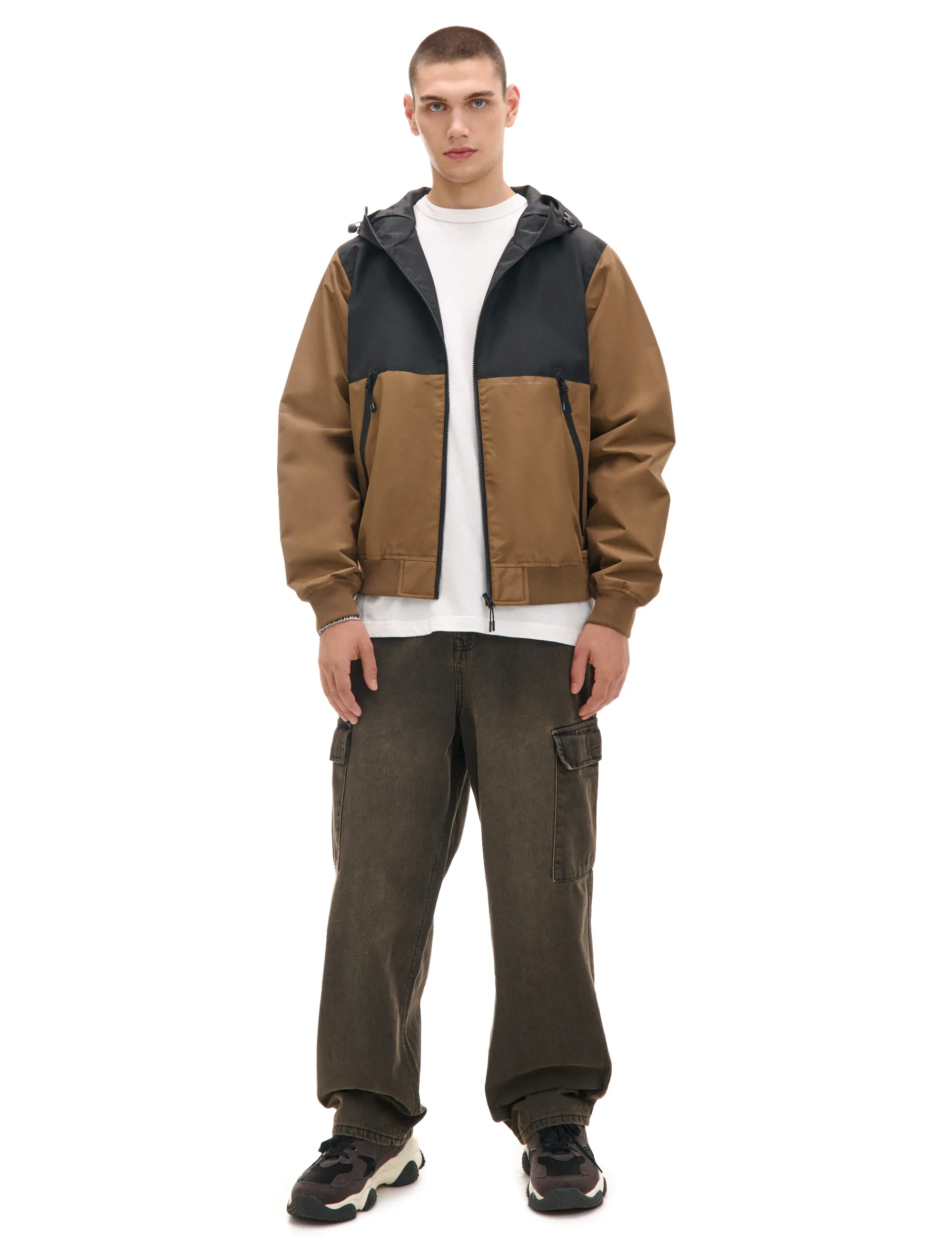 Cropp Kurtki, Płaszcze*Dwukolorowa lekka kurtka z kapturem