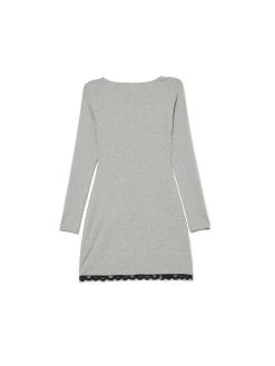 Cropp Sukienki, Kombinezony*Dzianinowa szara sukienka midi