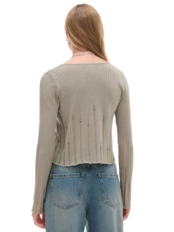 Cropp Swetry*Dzianinowy kardigan z domieszką wełny